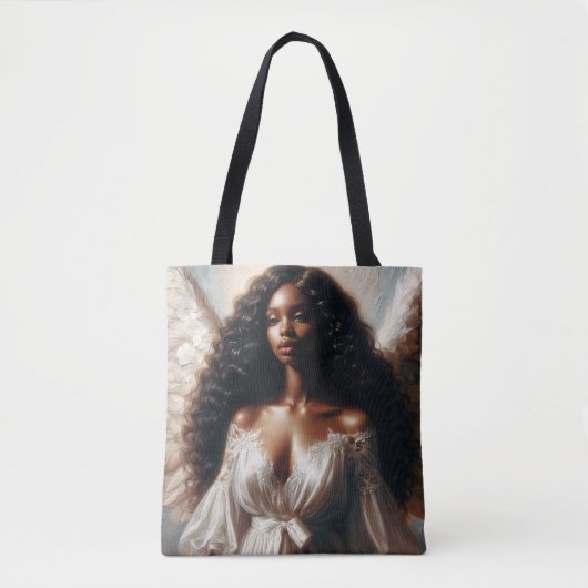 Black Woman Angels Angelcore Tote Bag (Voorkant)