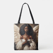 Black Woman Angels Angelcore Tote Bag (Achterkant)
