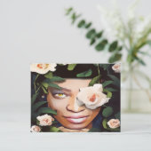 Black Woman Art Briefkaart (Staand voorkant)