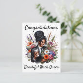 Black woman birthday card feestdagenkaart (Staand voorkant)