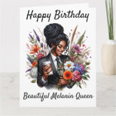 Black woman birthday card kaart (Voorkant)
