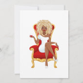 Black Woman Birthday Party Kaart (Achterkant)