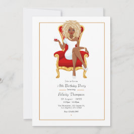 Black Woman Birthday Party Kaart