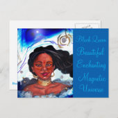 Black Woman Briefkaart (Voorkant / Achterkant)