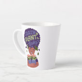 Black Woman Crazy Plant Lady, Hugging Planten Latte Mok (Linkerhoek)