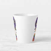 Black Woman Crazy Plant Lady, Hugging Planten Latte Mok (Voorkant)