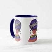 Black Woman Crazy Plant Lady, Hugging Planten Mok (Voorkant links)