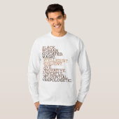 Black Woman Educated Magic BHM African History Mel T-shirt (Voorkant volledig)