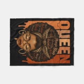 Black Woman Educated Strong Black History Month Gi Fleece Deken (Voorkant (Horizontaal))