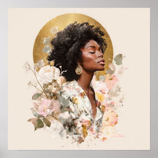 Black Woman Empowerment Art Poster (Voorkant)