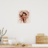 Black Woman Empowerment Art Poster (Keuken)