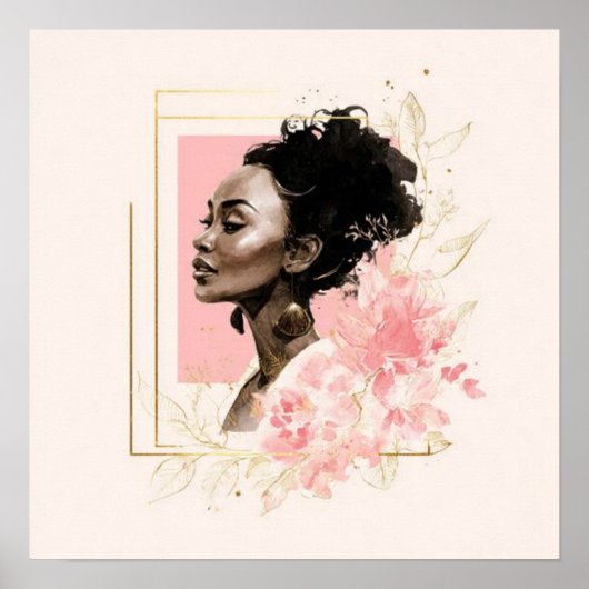 Black Woman Empowerment Art Poster (Voorkant)