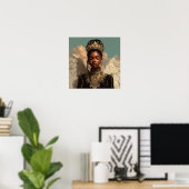 Black Woman Empowerment Art Poster (Thuiskantoor)