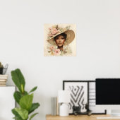 Black Woman Empowerment Art Poster (Thuiskantoor)
