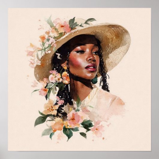 Black Woman Empowerment Art Poster (Voorkant)