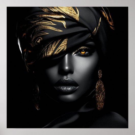 Black Woman Empowerment Art Poster (Voorkant)