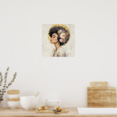 Black Woman Empowerment Art Poster (Keuken)
