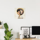 Black Woman Empowerment Art Poster (Thuiskantoor)