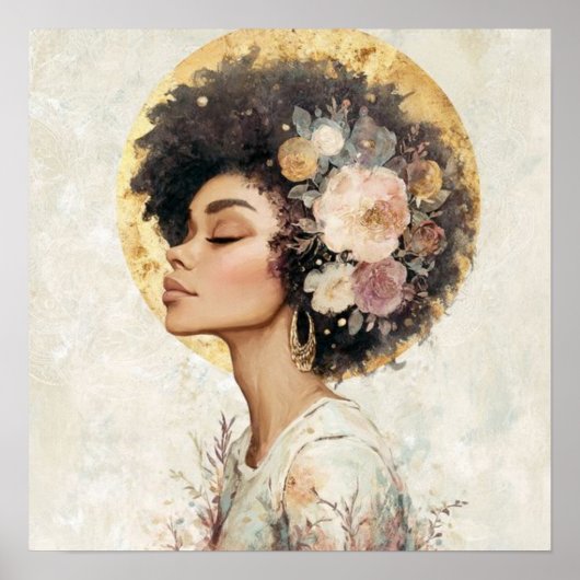 Black Woman Empowerment Art Poster (Voorkant)