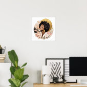 Black Woman Empowerment Art Poster (Thuiskantoor)