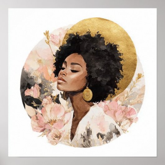 Black Woman Empowerment Art Poster (Voorkant)