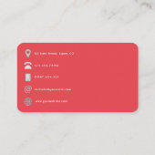 Black Woman Fitness Instructor Girl QR Code Visitekaartje (Achterkant)