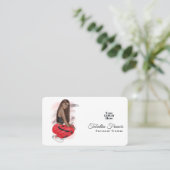 Black Woman Fitness Instructor Girl QR Code Visitekaartje (Staand voorkant)