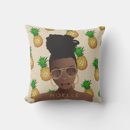 Black Woman, Gold Shades, ananananassenpatroon, be Kussen