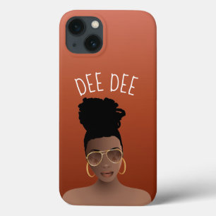 Black Woman, Gold Shades en High Bun, koper Brown Case-Mate iPhone Case