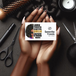 Black Woman Hair Salon Logo Visitekaartje