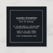 Black Woman Hair Stylist Vierkante Visitekaartje (Achterkant)