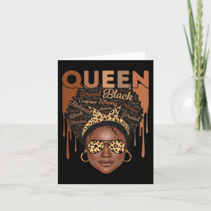 Black Woman heeft een sterke Melanin Queen African Kaart