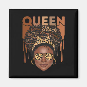 Black Woman heeft een sterke Melanin Queen African Magneet