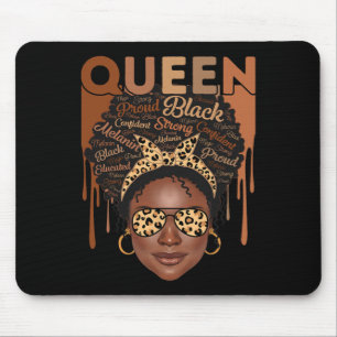Black Woman heeft een sterke Melanin Queen African Muismat