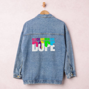 Black Woman is de zwarte geschiedenis Denim Jacket