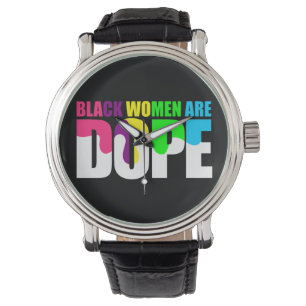 Black Woman is de zwarte geschiedenis Horloge