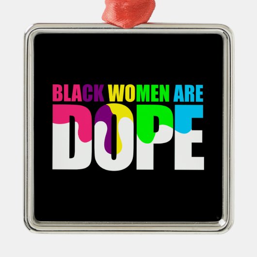 Black Woman is de zwarte geschiedenis Metalen Ornament (Voorkant)