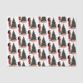 Black Woman Leo Zodiac-kerstversiering Tissuepapier