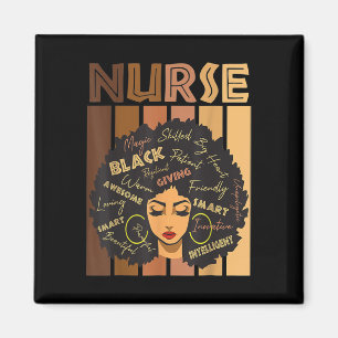 Black Woman Magic Afro Melanine Queen Black Geschi Magneet