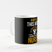 Black Woman Mam Afro Nurse Cool Black History Mont Koffiemok (Voorkant links)