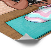  Black Woman Meditating Poster (Hoek)