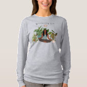 Black Woman Meditting Houseplant T-shirt (Voorkant)