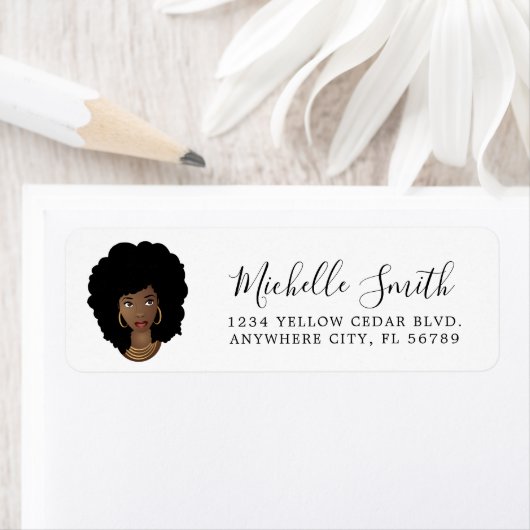 Black Woman, Natural Hair Etiket (Insitu)