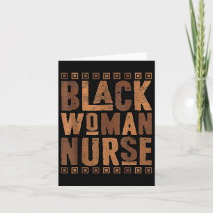 Black Woman Nurse Melanin Afro-Amerikaanse geschie Kaart