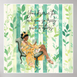 Black Woman Positive Affirmation-Poster Poster