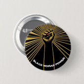 Black Woman Power! Ronde Button 5,7 Cm (Voorkant /achterkant)