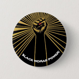 Black Woman Power! Ronde Button 5,7 Cm