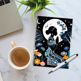 Black Woman Prayer Spiral Notitieboek