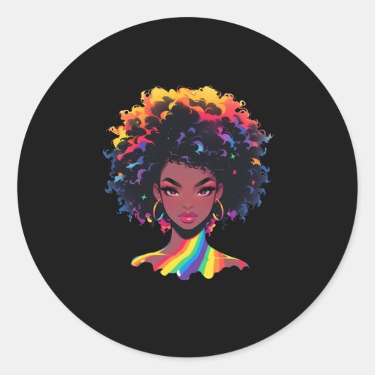Black Woman Pride Maand Sticker 1 (Voorkant)