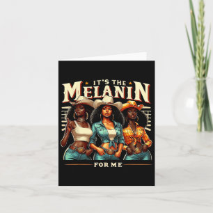 Black Woman Retro Het is de melanine voor mij Blac Kaart